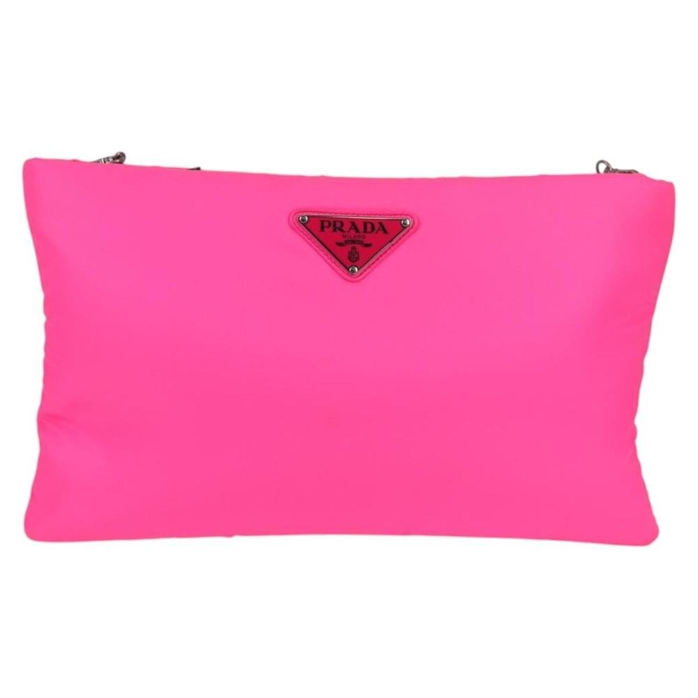 Prada Nylon Chain Shoulder Bag Pink
